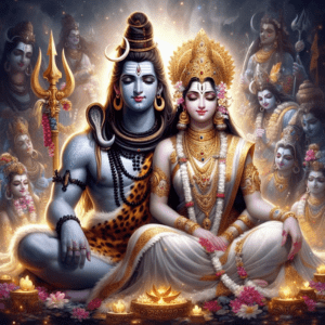 Wedding of Lord Shiva and Goddess Parvati